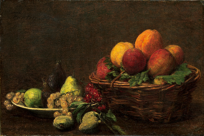  方丹·拉图尔 Fantin-Latour 篮子里的水果 Henri_Fantin-Latour_-_Stilleven_met_fruit